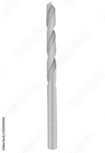 Metal drill bit. vector illustration