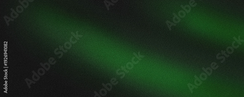 Dark abstract grainy gradient background in green tones with black accents. Modern banner or poster backdrop design