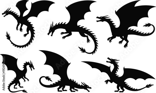 Set of hand drawn suburban house illustrations and diverse residential architecture silhouettes, property icons for neighborhood map and real estate.