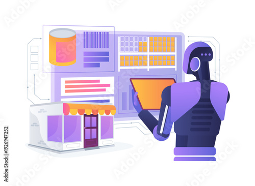 AI-Driven Inventory Management abstract concept vector illustration.
