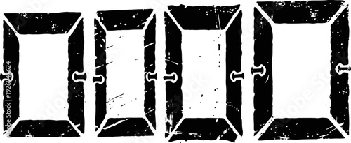 Vintage mechanical scoreboard numbers showing zero on old metal plates with hinges