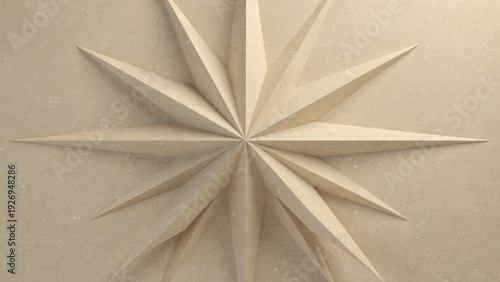 A beige textured starburst pattern creates a calming, natural aesthetic ideal for decorative wall surfaces