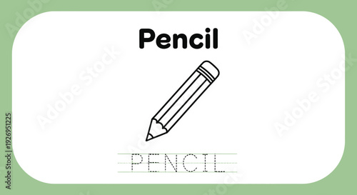 Pencil Coloring Page: Educational Activity for Kids