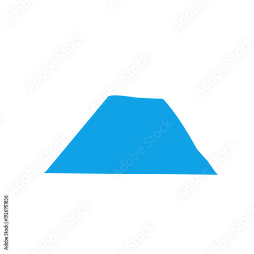 Meandrous river beds in perspective, wobbling river, bending stream or creek, various rivers vector illustration