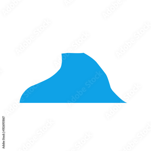 Meandrous river beds in perspective, wobbling river, bending stream or creek, various rivers vector illustration