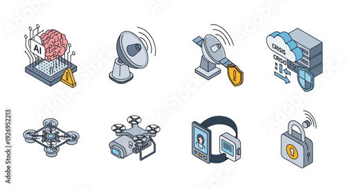 Various Modern Technological Devices and Gadgets.