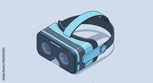 Virtual Reality Headset Modern Digital Device.