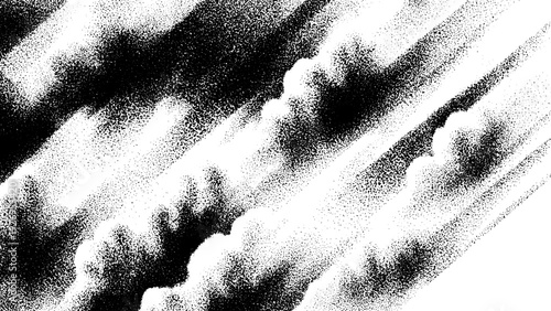 Monochrome grunge grain texture overlay with distressed abstract noise background, Speckle particle cloud background with irregular dot distribution and smooth abstract haze