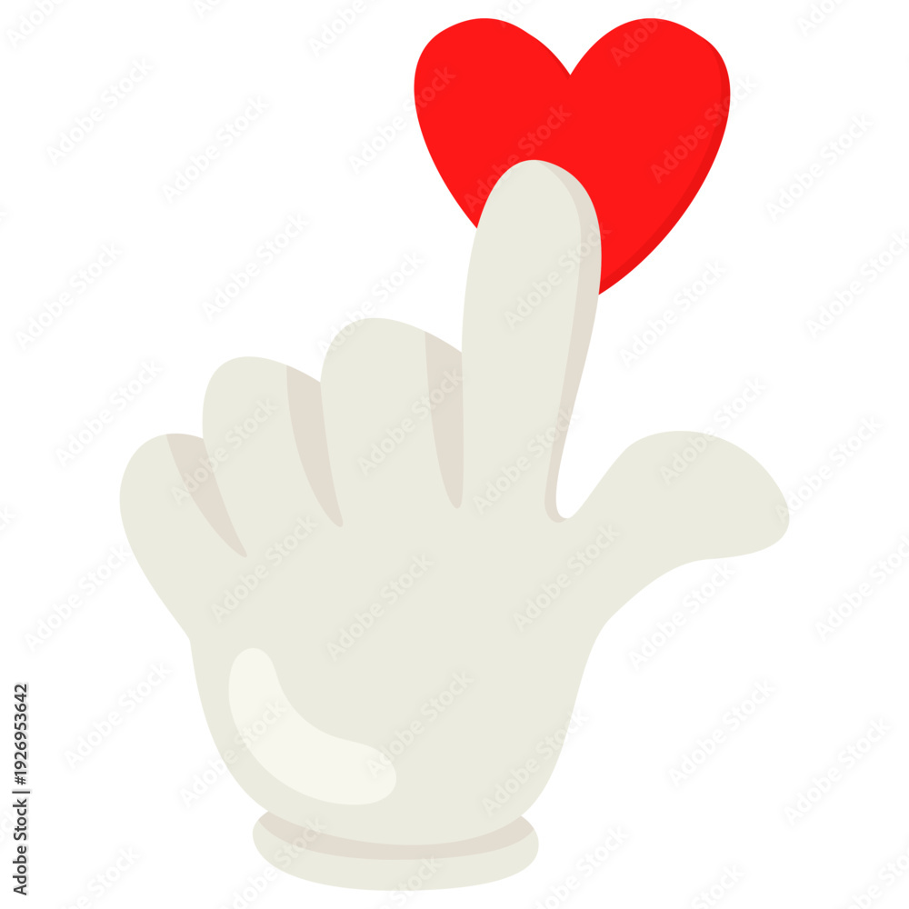 Obraz premium Hand Click Heart Icon