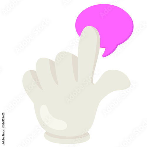 Hand Clicking Speech Bubble