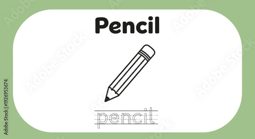 Pencil tracing worksheet for preschool learning