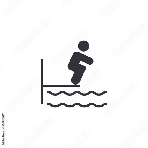 Person swimming in water icon representing aquatic sport, healthy lifestyle, exercise routine, and recreational activity.