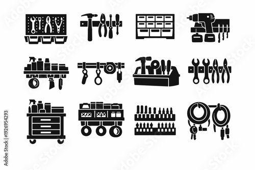 Item organizer visual styling modern vector simple icon generation clean workspace image