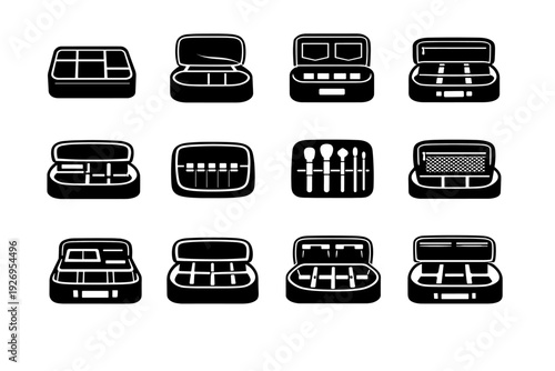 Geometry icon logic bag vector layout cosmetic generation image brush simple insert