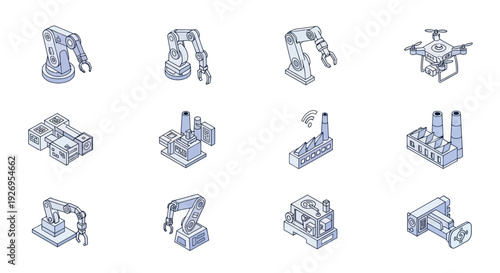 Industrial Robot Arms and Machinery Parts.