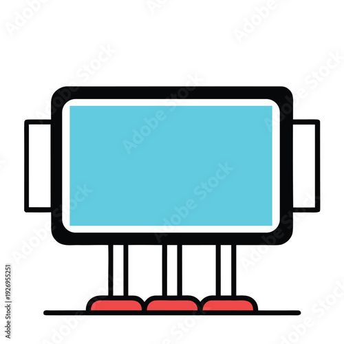 Cinema Screen Icon – Movie Theater Line Vector