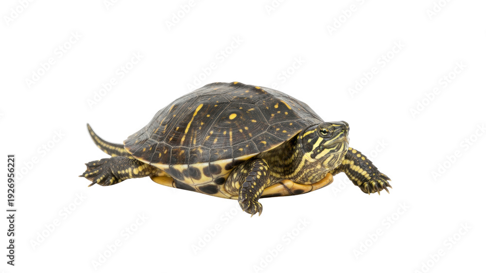 Obraz premium Spotted turtle isolated On Transparent Background