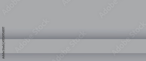 White with gray panoramic studio background with white glow - Vector