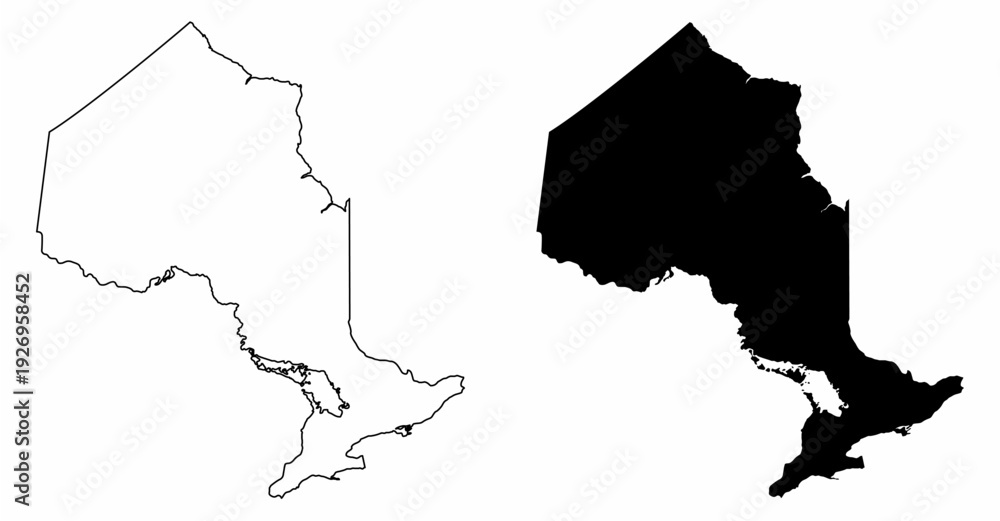 Fototapeta premium Ontario province maps