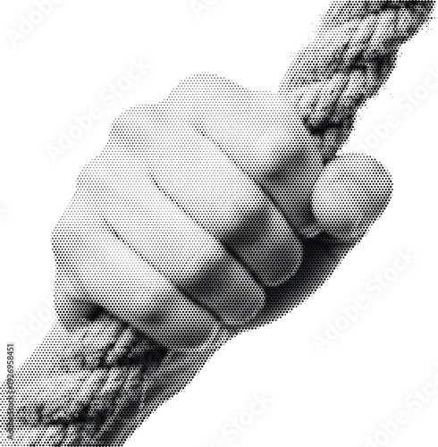 grip halftone graphic asset black halftone stipple website poster effort