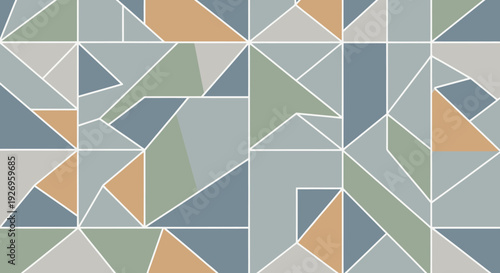 Geometric pattern with various shapes and colors.