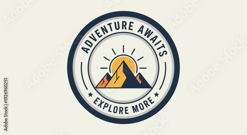 Adventure Awaits Explore More Travel Logo Design.