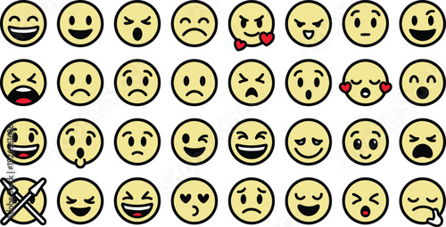 Seamless vector pattern with numbers and Easter eggs decorated with cute smiley faces and cartoon emoticon expressions