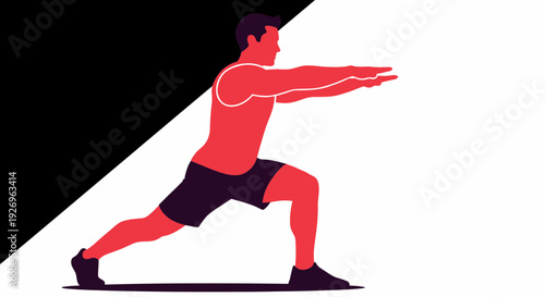 Man doing lunges, fitness, exercise, healthy lifestyle, sport