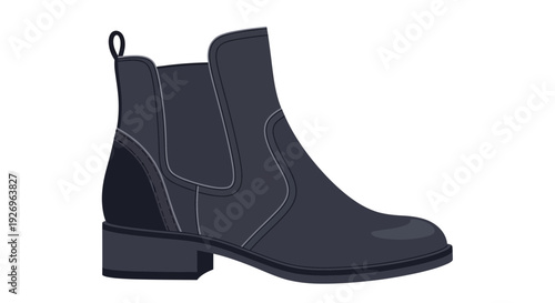 Stylish Chelsea Boots Fashion Illustration