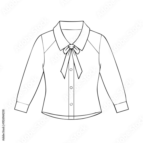 Elegant women's blouse with stylish bow detail