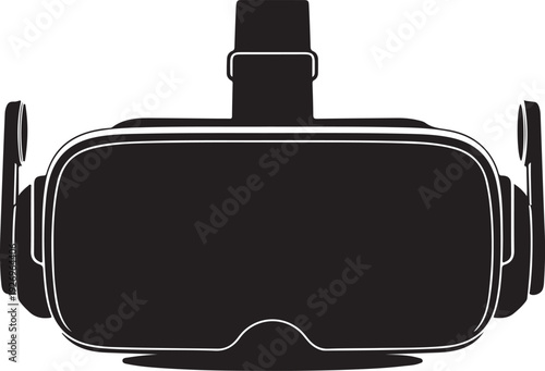 Virtual reality headset icon illustration isolated on transparent background for technology concepts