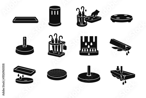 Design tray ventilation vector cutouts detail layout water simple image generation icon