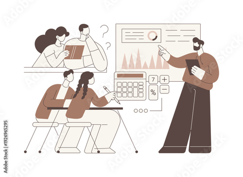 Accounting isolated cartoon vector illustrations.