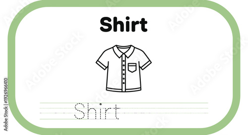 Shirt tracing worksheet for kids learning