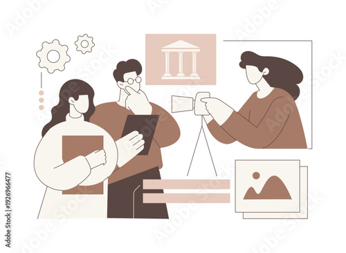 Photographic imaging isolated cartoon vector illustrations.