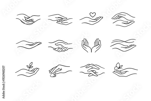 Icon soft deliberate line generation image vector simple contour arc hand stroke