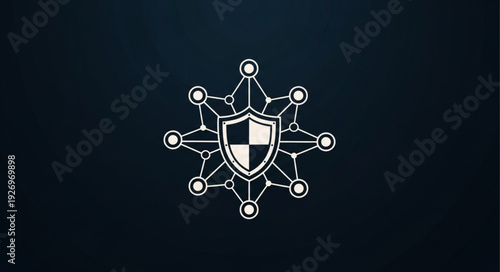 Digital security shield icon representing protection and cyber defense.