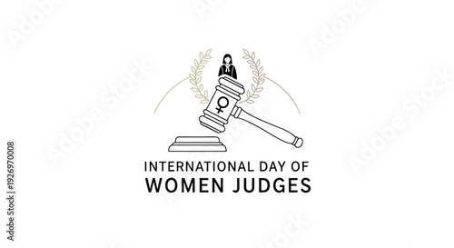 Gavel and Scales of Justice Illustration.