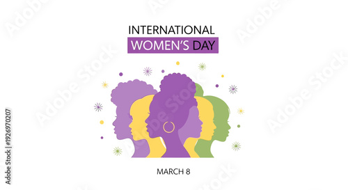 International Womens Day Silhouette Graphic Design.
