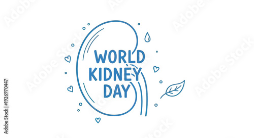 World Kidney Day Illustration Kidney Awareness.