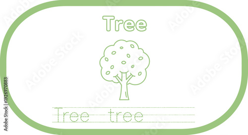 Tree coloring page. Educational worksheet for kids.