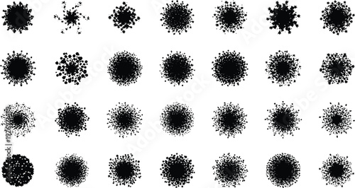 Black splatter effects for creative design projects