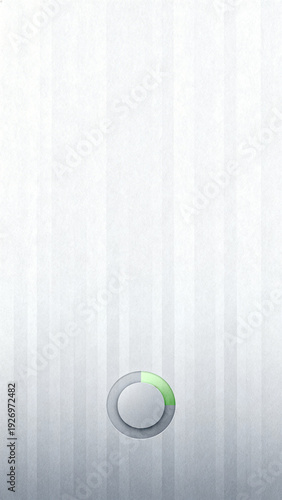 Minimal circular loading icon on white striped background  
