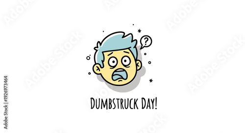 Cartoon Character with Shocked Facial Expression.