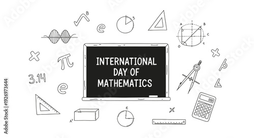 Mathematics Symbols and Chalkboard Display.