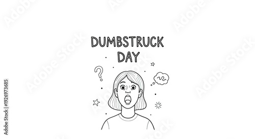 Surprised Woman Cartoon Character Illustration.