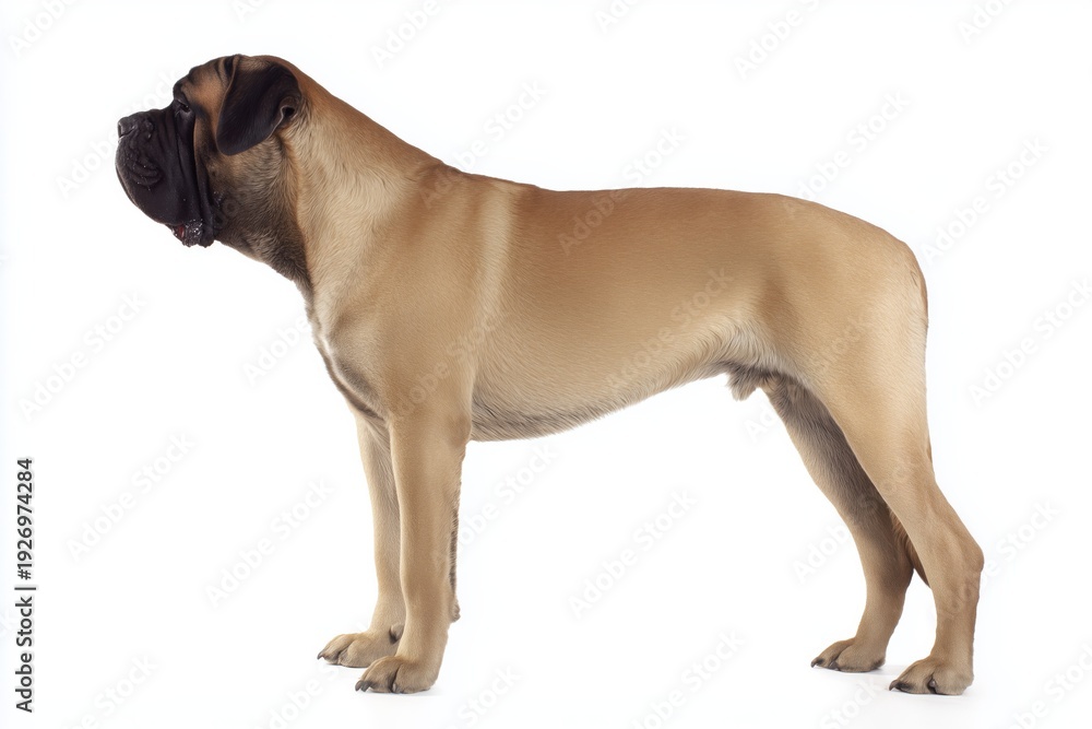 Obraz premium Bullmastiff dog, full body visible, dog standing naturally