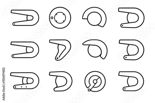 Element guard outline drivetrain vector cover cutout chain bike commuter icon geometry