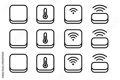 Kitchen fridge magnet polymer icon look vector tool icons functional smart rounded