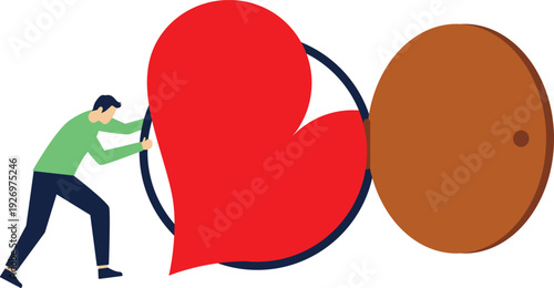 Emotional intelligence, balance emotion control feeling between work stressed or sadness and happy lifestyle concept,

